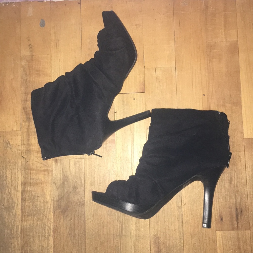 black high heels